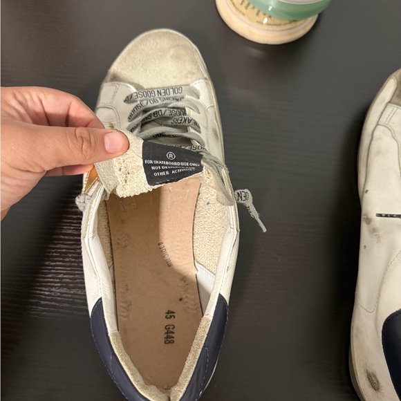 Golden Goose White and Gold Sneakers - Picture 7 of 7